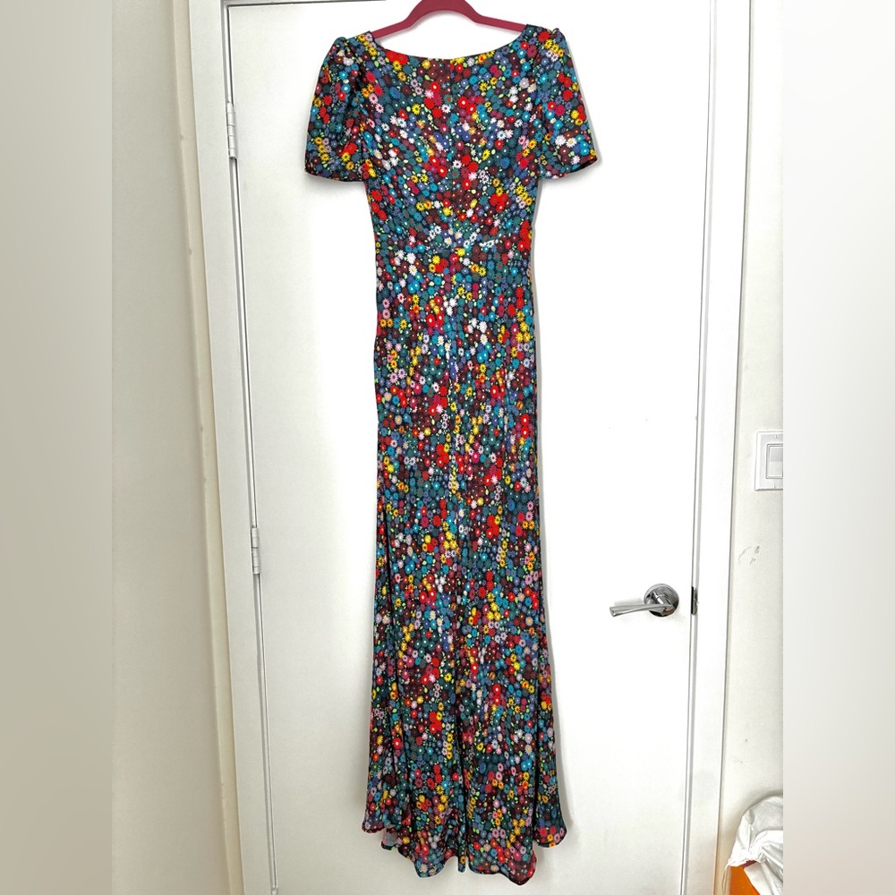 Staud Lea Maxi Dress in Rainbow Flower Market - Picture 11 of 12
